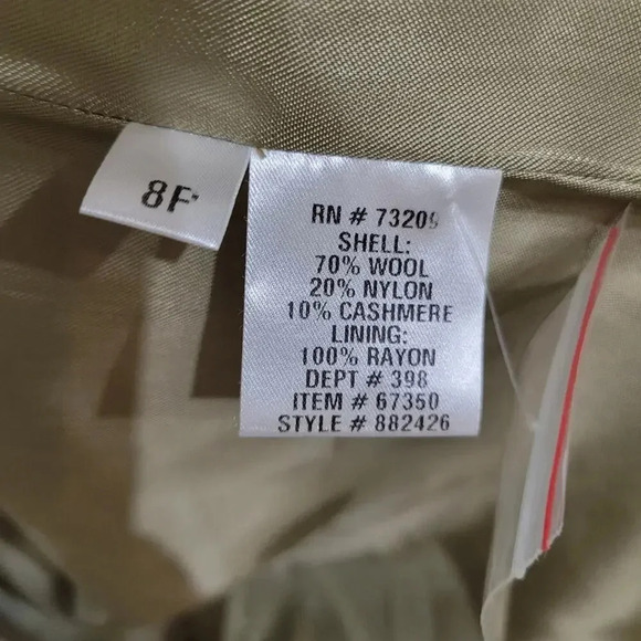 Vintage Marvin Richards 1990s Wool Cashmere Tan Trench Coat 8P - Picture 4 of 6